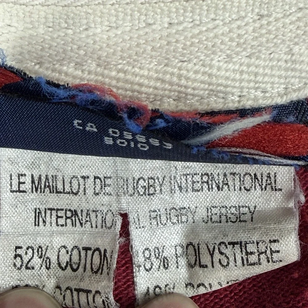 Vintage Canterbury Of New Zealand Rugby Jersey Red Navy Striped Long Sleeve-READ